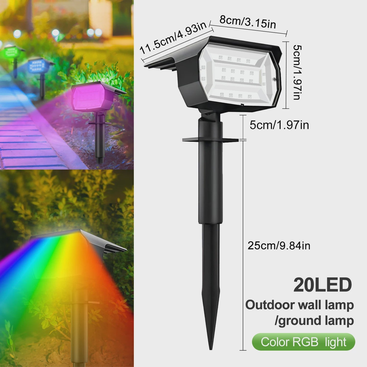 Solar Tuinspots LED (72/68) - IP65 Waterdicht, 3 Modi, Buitenverlichting