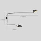 Industriële Zwarte Aluminium Wandlamp met Lange Arm - Verstelbaar LED Licht