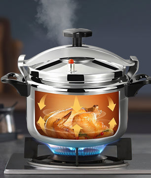 Aluminium Snelkookpan 3L/7L/9L/11L/15L – Gasgeschikt met Easy Lock Deksel en Explosieveilige Constructie