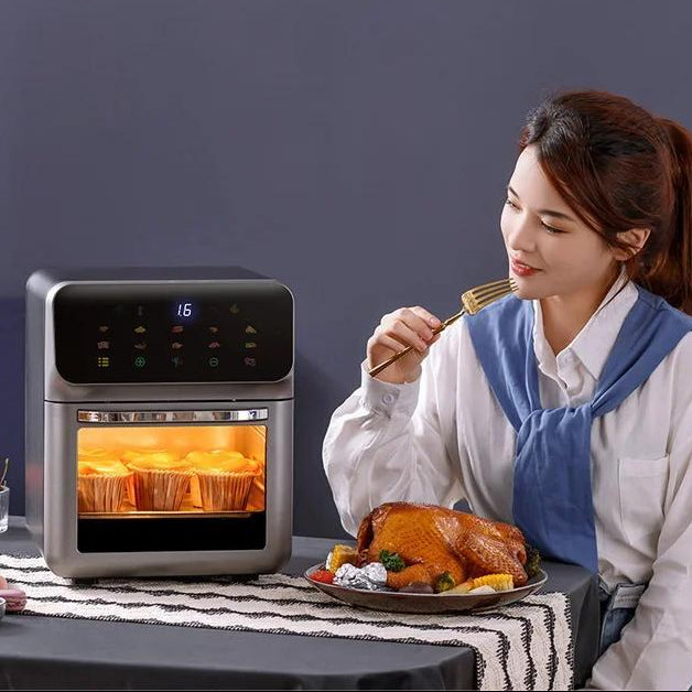 10L Airfryer met Kijkvenster en Touchbediening – Olievrij Frituren en Bakken voor Gezin