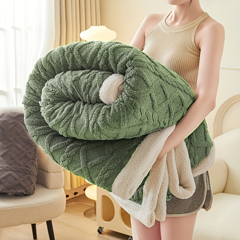 Luxe Verzwaarde Deken 3 kg – Sherpa Jacquard voor Diepe Ontspanning