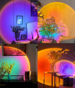 Slimme Zonsondergang Lamp – LED Projectie Nachtlamp met RGB, App Bediening en Afstandsbediening