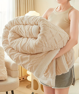 Luxe Verzwaarde Deken 3 kg – Sherpa Jacquard voor Diepe Ontspanning