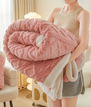 Luxe Verzwaarde Deken 3 kg – Sherpa Jacquard voor Diepe Ontspanning