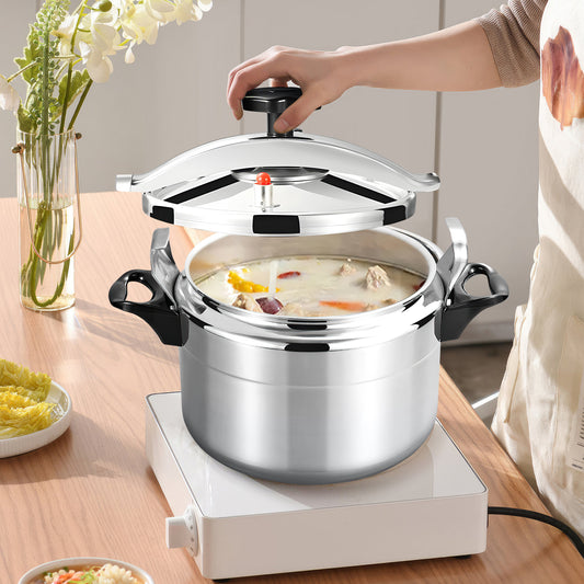Aluminium Snelkookpan 3L/7L/9L/11L/15L – Gasgeschikt met Easy Lock Deksel en Explosieveilige Constructie
