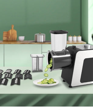 Multifunctionele Elektrische Groente- en Fruitsnijder – 5-in-1 Keukenmachine met 500W Motor