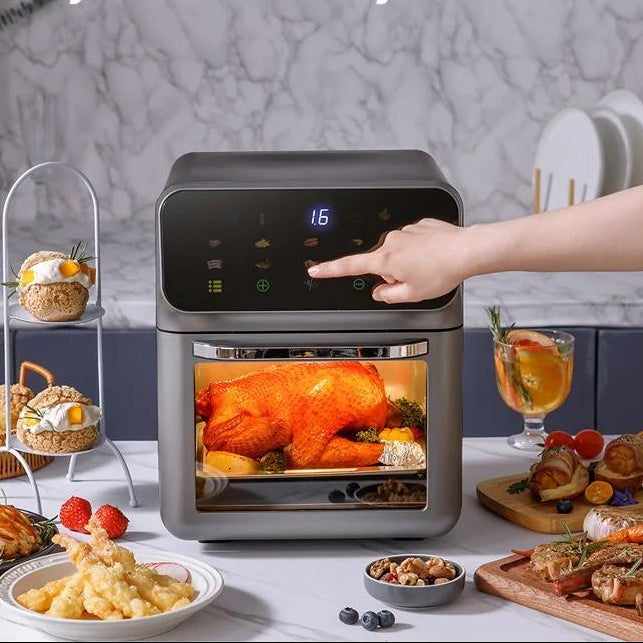 10L Airfryer met Kijkvenster en Touchbediening – Olievrij Frituren en Bakken voor Gezin