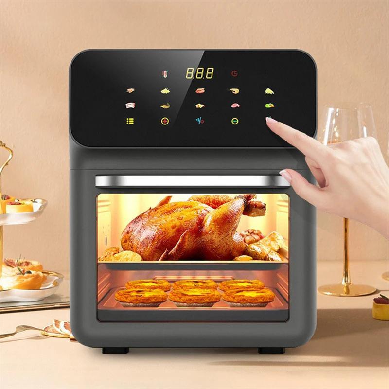 10L Airfryer met Kijkvenster en Touchbediening – Olievrij Frituren en Bakken voor Gezin