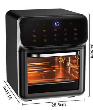 10L Airfryer met Kijkvenster en Touchbediening – Olievrij Frituren en Bakken voor Gezin