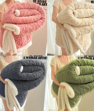 Luxe Verzwaarde Deken 3 kg – Sherpa Jacquard voor Diepe Ontspanning