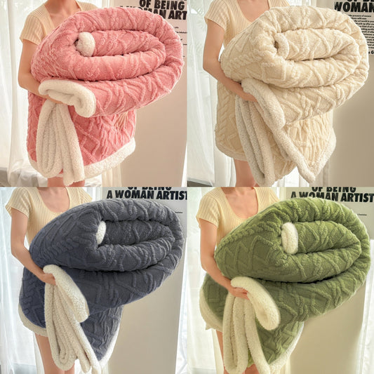 Luxe Verzwaarde Deken 3 kg – Sherpa Jacquard voor Diepe Ontspanning