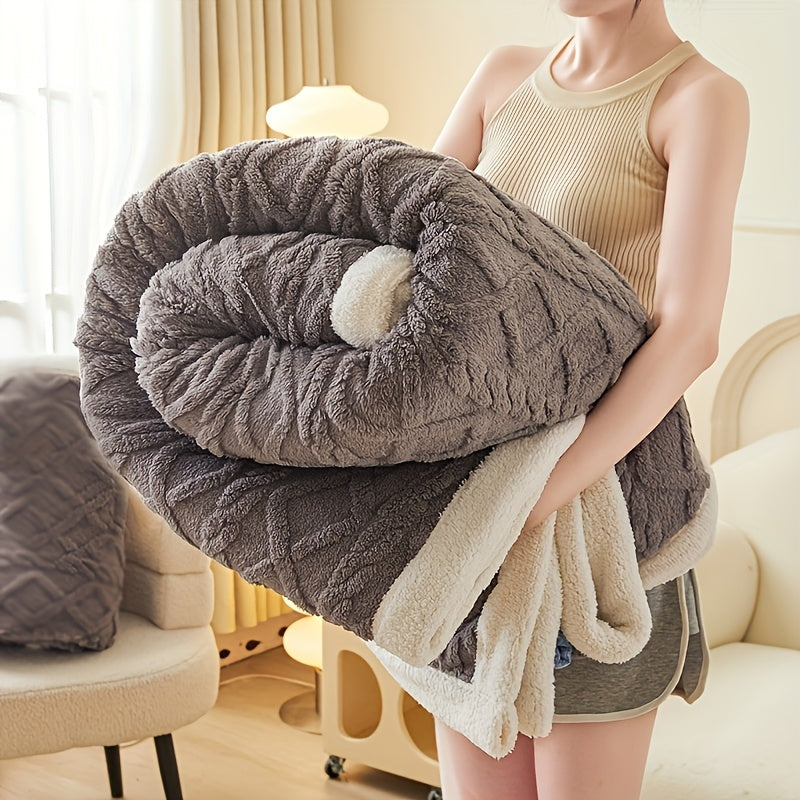 Luxe Verzwaarde Deken 3 kg – Sherpa Jacquard voor Diepe Ontspanning
