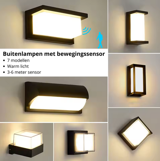 UniLights Buitenlamp met Bewegingssensor – Slimme en Weerbestendige LED Verlichting