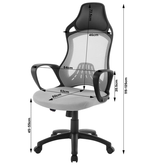 Sedia Home Comfort C10 Ergonomische bureaustoel - grijs