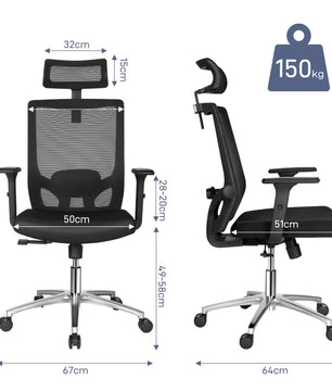 Sedia Home Comfort Ergonomische bureaustoel - zwart