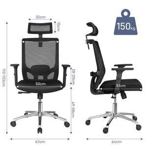 Sedia Home Comfort Ergonomische bureaustoel - zwart