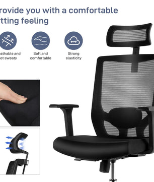 Sedia Home Comfort Ergonomische bureaustoel - zwart