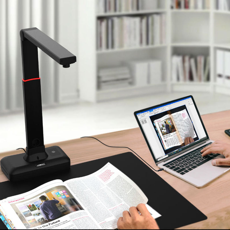 Grootformaat Documentenscanner A2/A3 – 23MP Hoge Resolutie met OCR en Automatische Pagina-Afvlakking