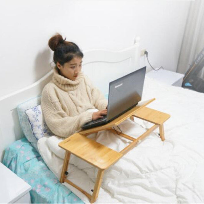 Opvouwbare Laptoptafel voor Bed en Bank – Bamboe Schootbureau voor Werken en Lezen