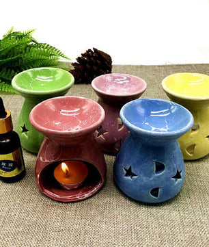 Keramische Aromatherapie Brander – Essentiële Olie Lamp met Kaars voor Romantische Sfeer en Decoratie