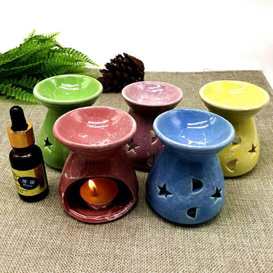 Keramische Aromatherapie Brander – Essentiële Olie Lamp met Kaars voor Romantische Sfeer en Decoratie