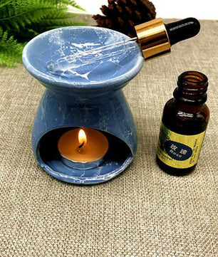 Keramische Aromatherapie Brander – Essentiële Olie Lamp met Kaars voor Romantische Sfeer en Decoratie