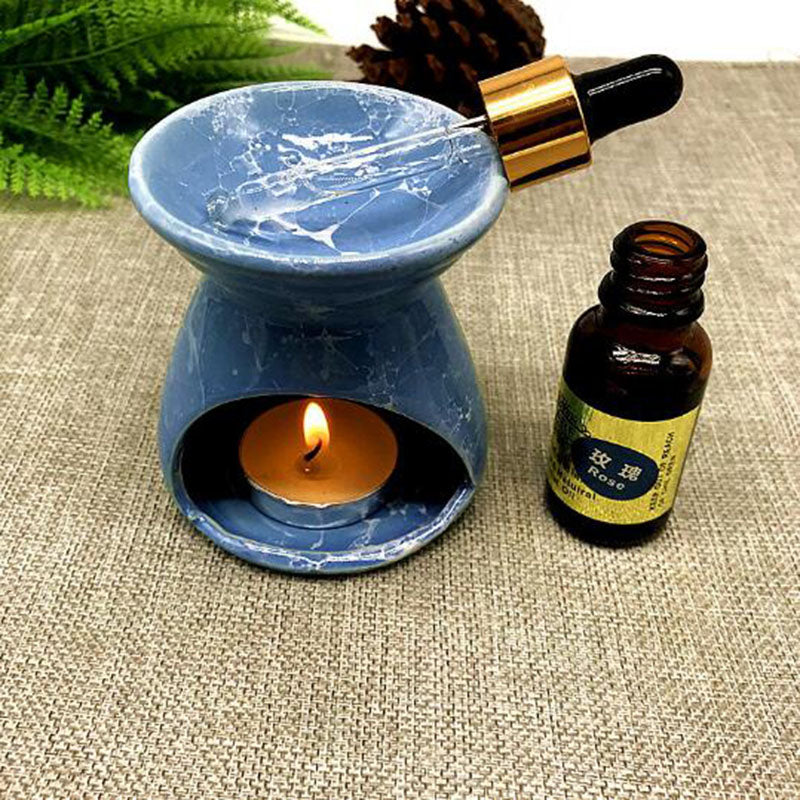 Keramische Aromatherapie Brander – Essentiële Olie Lamp met Kaars voor Romantische Sfeer en Decoratie