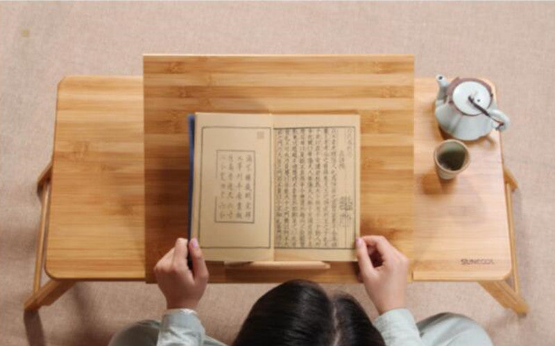 Opvouwbare Laptoptafel voor Bed en Bank – Bamboe Schootbureau voor Werken en Lezen
