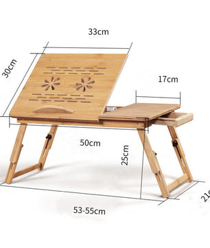 Opvouwbare Laptoptafel voor Bed en Bank – Bamboe Schootbureau voor Werken en Lezen