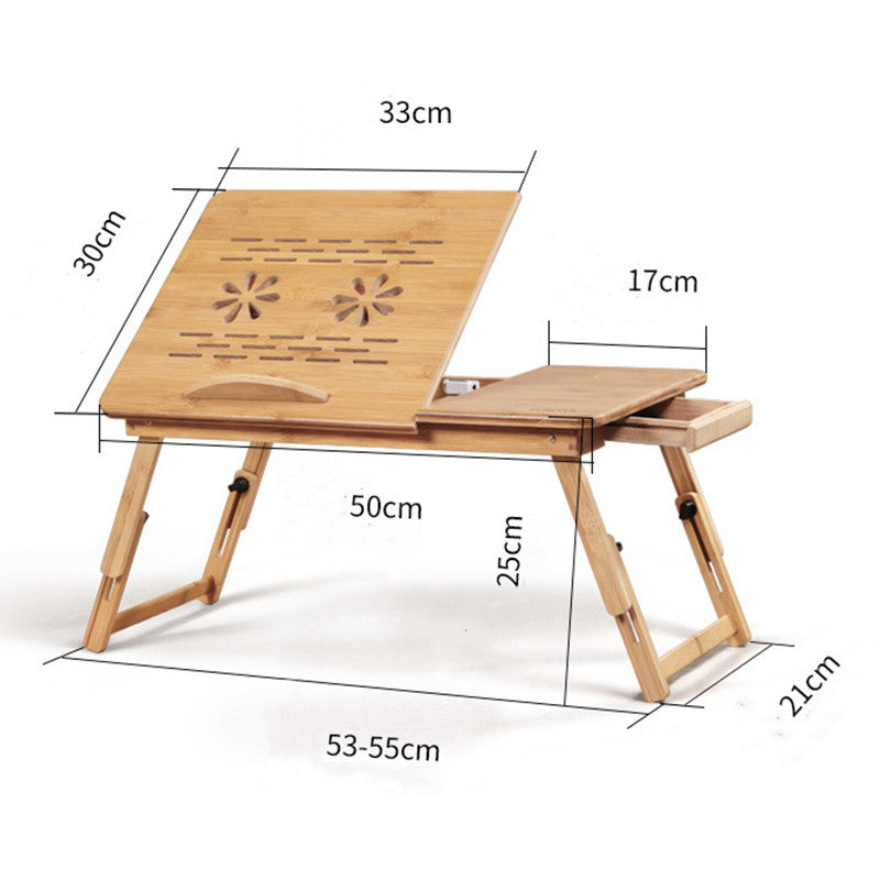Opvouwbare Laptoptafel voor Bed en Bank – Bamboe Schootbureau voor Werken en Lezen