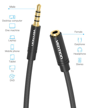 3.5mm AUX Verlengkabel – Hifi Jack Audio Verlenging voor Koptelefoon en Auto