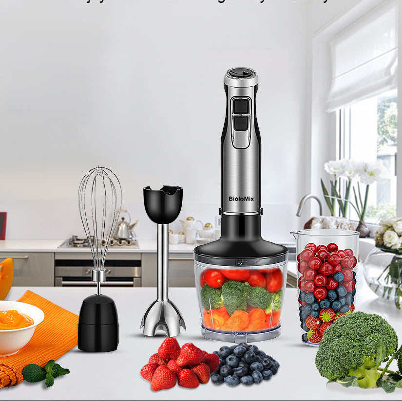 4-in-1 Staafmixer 1200W met Hakmolen en Garde – Krachtig en Multifunctioneel