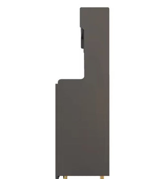 Grijs Keukendressoir met Open Planken & Gouden Poten – 151 cm