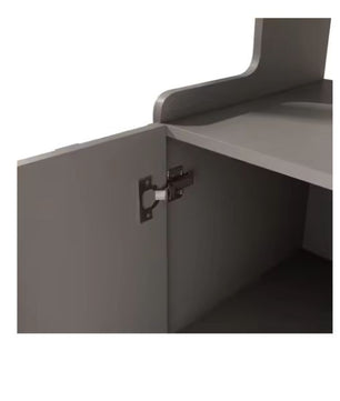 Grijs Keukendressoir met Open Planken & Gouden Poten – 151 cm