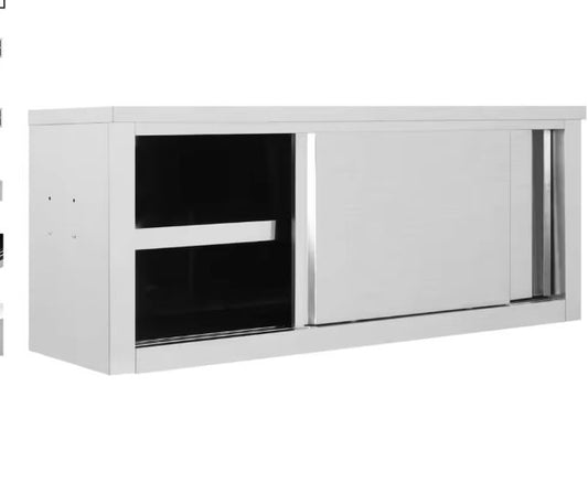 Roestvrijstalen Keukenkast met Schuifdeuren – 120 cm