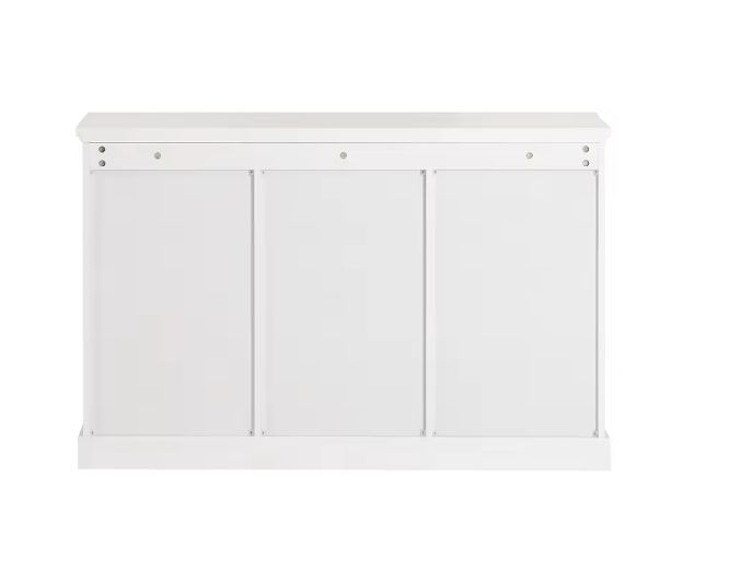 Wit Dressoir met Glazen Deuren & 2 Lades – Keukenkast 120 cm