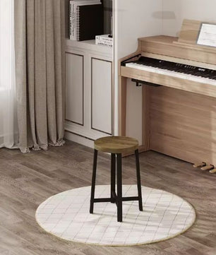 Set van 2 Industriële Eetkamerkrukken – Houtlook & Zwart Metaal