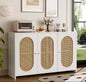 Modern Rotan Dressoir – 3 Deuren, Vintage Look & Opbergruimte