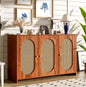 Modern Rotan Dressoir – 3 Deuren, Vintage Look & Opbergruimte
