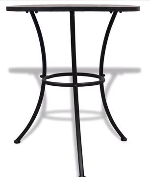 3-delige Keramische Terracotta Bistroset – Ijzeren Frame & Duurzaam voor Tuin en Balkon