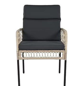 5-delige Eettafelset voor Buiten – Acaciahout & Polyrattan, 4 Personen