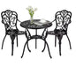 3-delige Vintage Bistroset – Aluminium Tuintafel & 2 Stoelen
