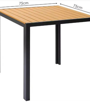 3-delige Aluminium Balkonset – Klapstoelen & WPC Tuintafel