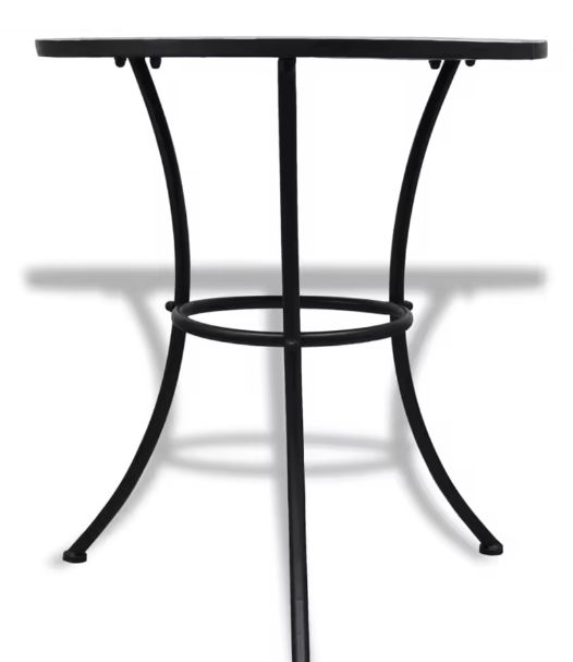 3-delige Bistroset – Keramisch Mozaïek Blauw/Wit Tuinset