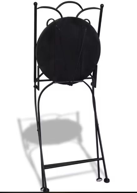 3-delige Bistroset – Tuinset met Zwart/Wit Keramiek Design