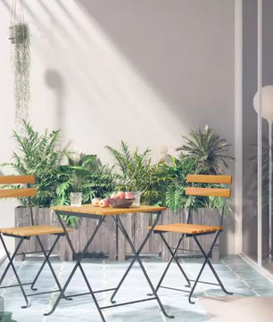 3-delige Opvouwbare Bistroset – Acaciahout & Staal voor Buiten