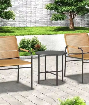 3-delige Rotan Bistroset – Tuinmeubelset met Tafel & Stoelen