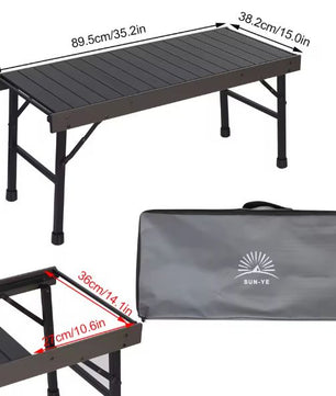 Opvouwbare Campingtafel – Rechthoekige Tuintafel, Compatibel met IGT Kooksysteem