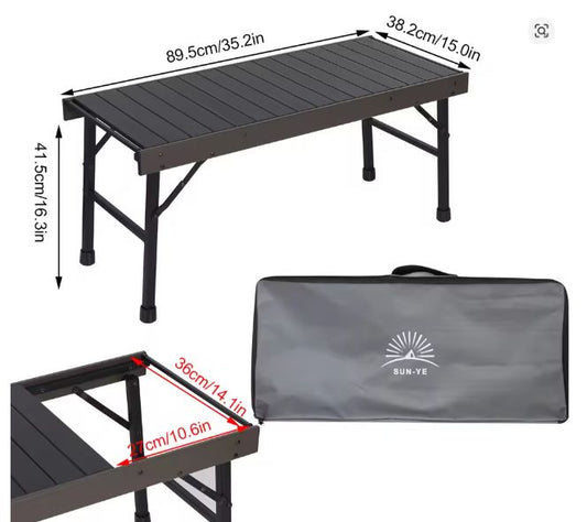 Opvouwbare Campingtafel – Rechthoekige Tuintafel, Compatibel met IGT Kooksysteem
