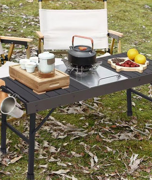 Opvouwbare Campingtafel – Rechthoekige Tuintafel, Compatibel met IGT Kooksysteem